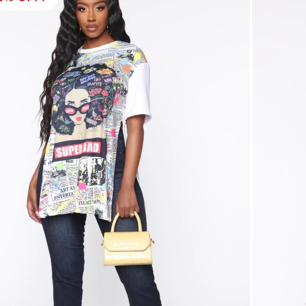 Fashion Nova Graphic Tee (Tunic Shirt)